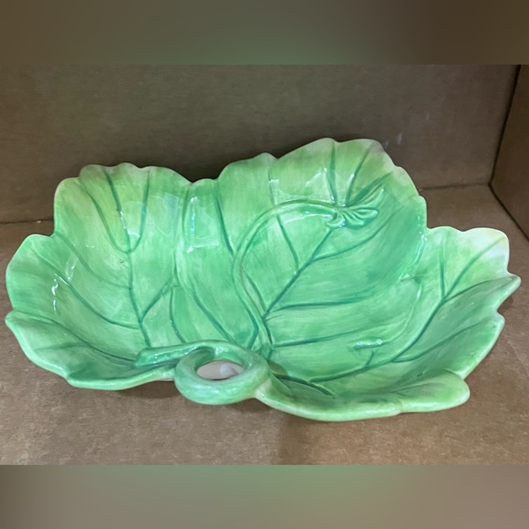 Set of 4 Fitz and Floyd leaf dishes - 3 bowls and a plate - Picture 2 of 9